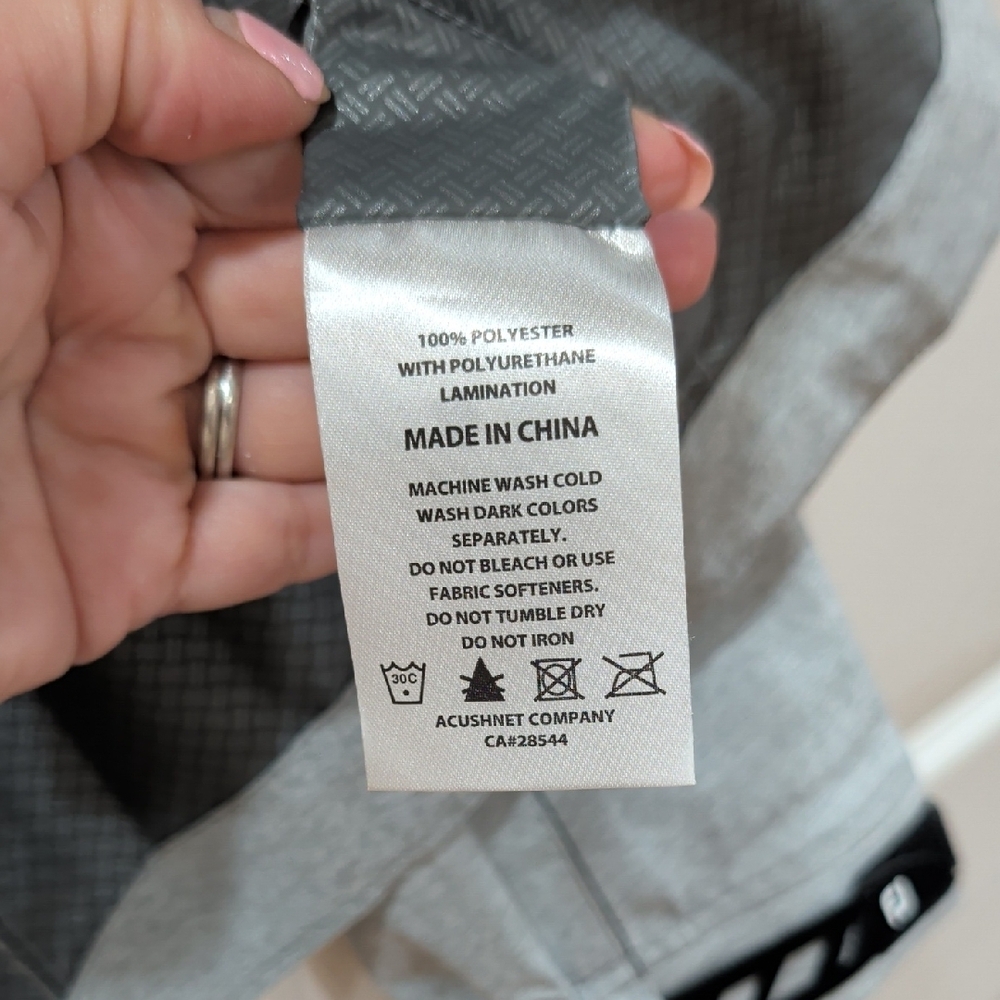 Footjoy Light Gray Performance Full-Zip Jacket Wi… - image 7